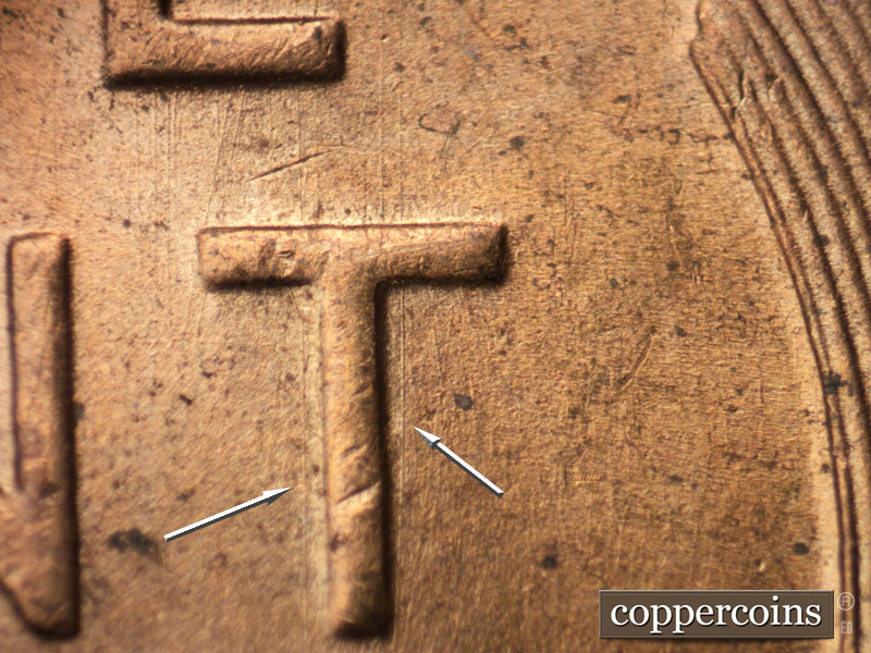 Die-stage B marker on 1953D•1MM•028 (1953 Repunched Mint Mark).