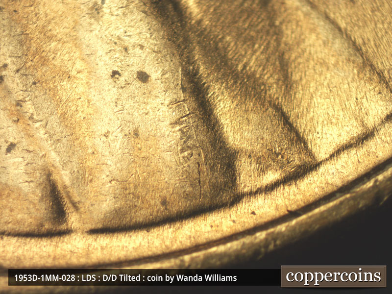 Die-stage C marker on 1953D•1MM•028 (1953 Repunched Mint Mark).