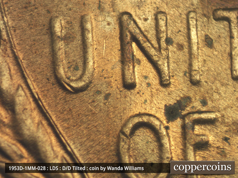 Die-stage C marker on 1953D•1MM•028 (1953 Repunched Mint Mark).
