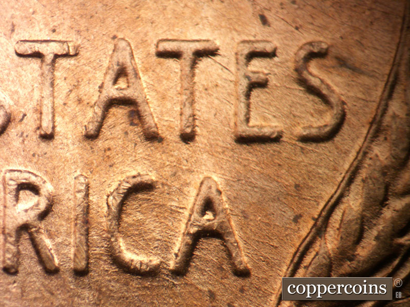Die-stage B marker on 1953D•1MM•036 (1953 Repunched Mint Mark).