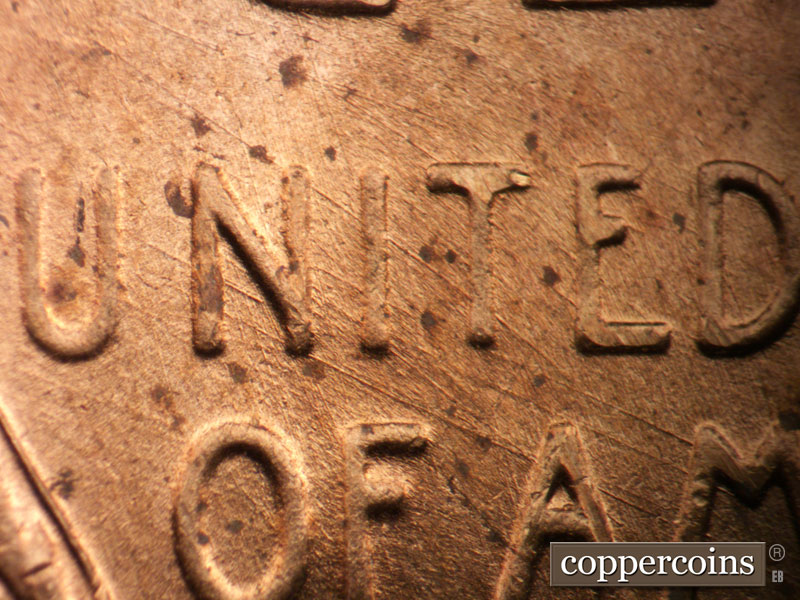 Die-stage B marker on 1953D•1MM•036 (1953 Repunched Mint Mark).