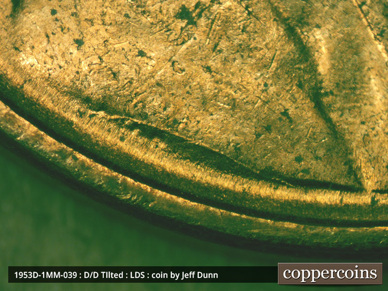 Die-stage C marker on 1953D•1MM•039 (1953 Repunched Mint Mark).