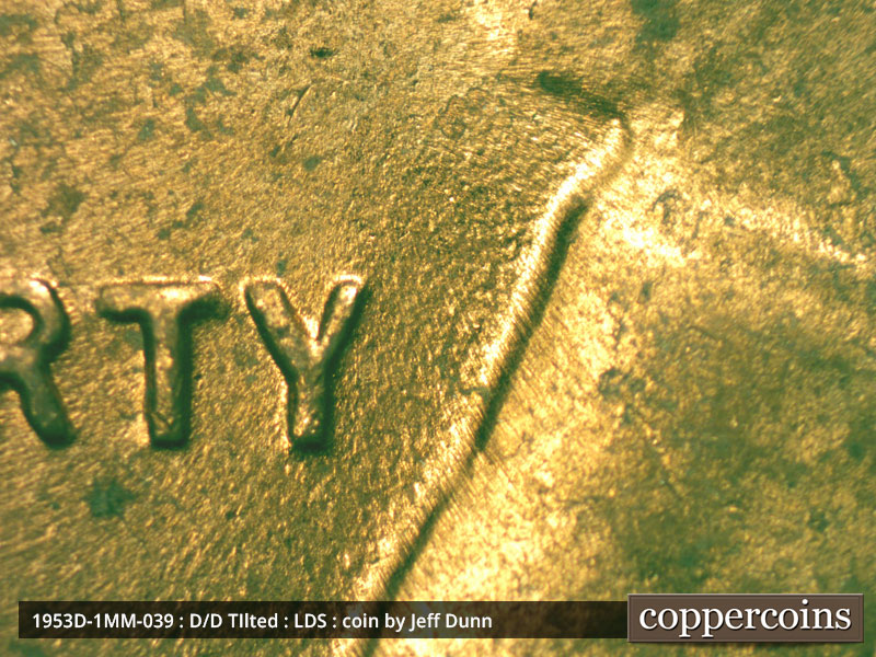 Die-stage C marker on 1953D•1MM•039 (1953 Repunched Mint Mark).