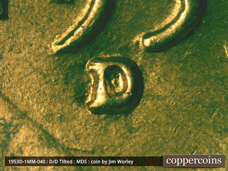 1953 Lincoln cent obverse, CopperCoins die 1953D•1MM•040.