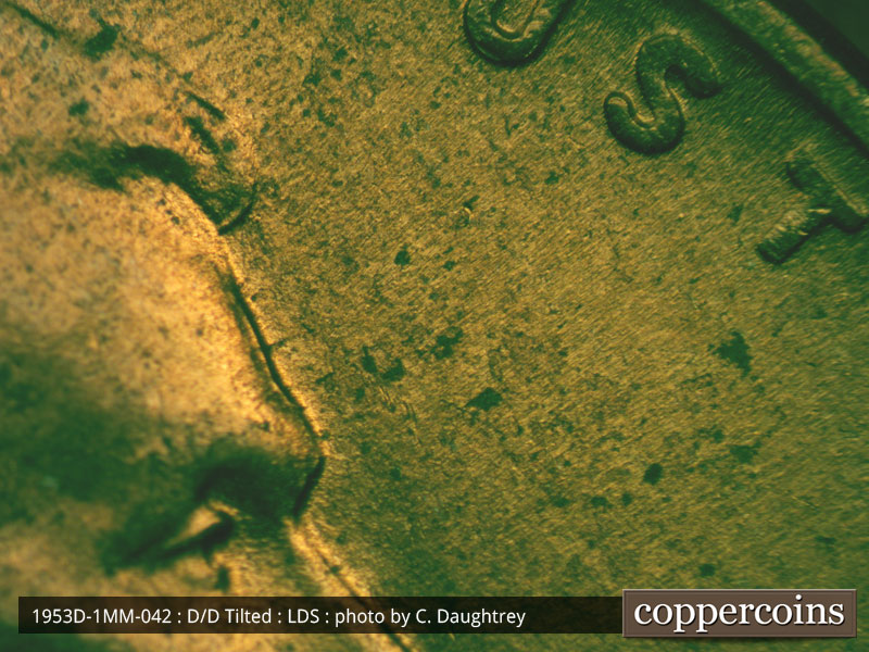 Die-stage C marker on 1953D•1MM•042 (1953 Repunched Mint Mark).