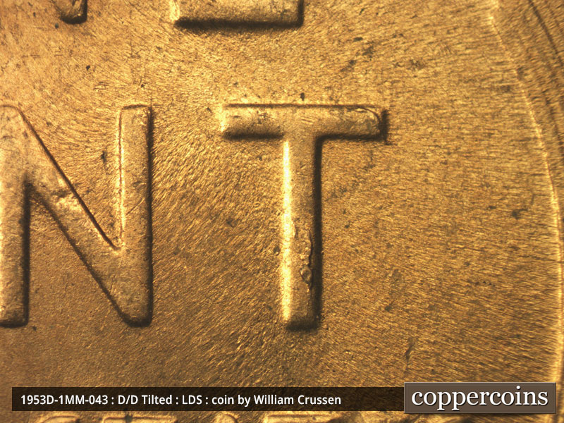Die-stage C marker on 1953D•1MM•043 (1953 Repunched Mint Mark).