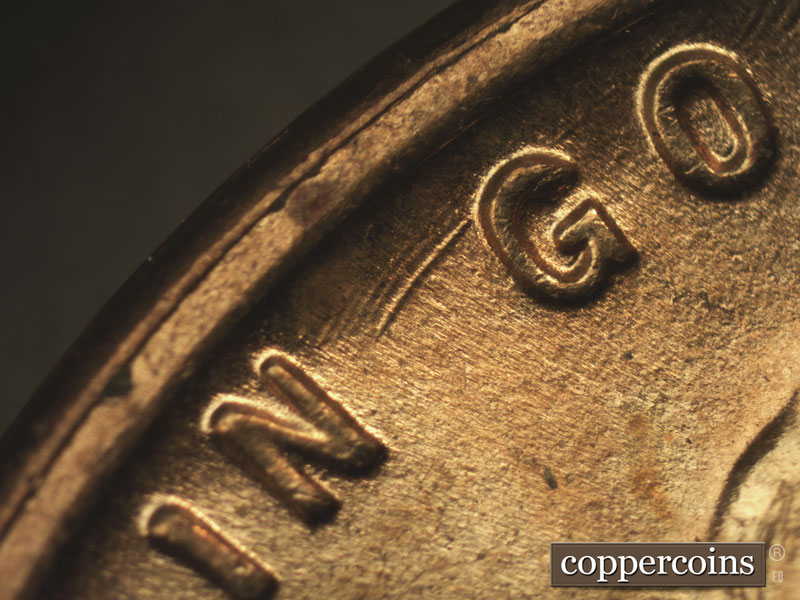 Die-stage B marker on 1953D•1MM•048 (1953 Repunched Mint Mark).