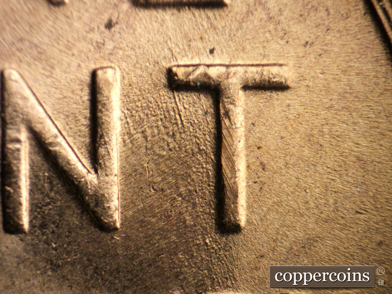 Die-stage C marker on 1953D•1MM•052 (1953 Repunched Mint Mark).