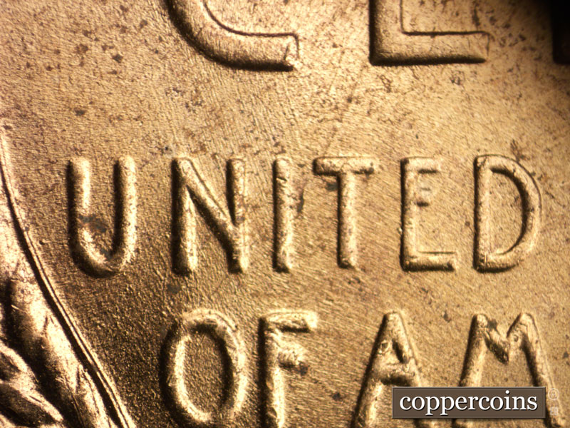 Die-stage B marker on 1953D•1MM•057 (1953 Repunched Mint Mark).