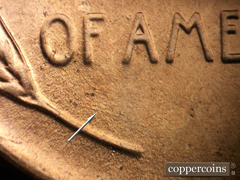 Die-stage C marker on 1953D•1MM•058 (1953 Repunched Mint Mark).