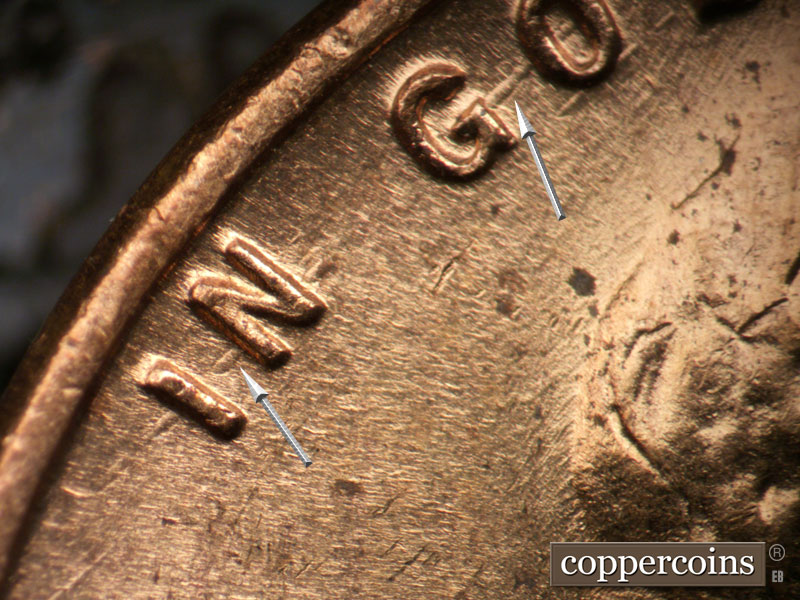 Die-stage B marker on 1953D•1MM•060 (1953 Repunched Mint Mark).