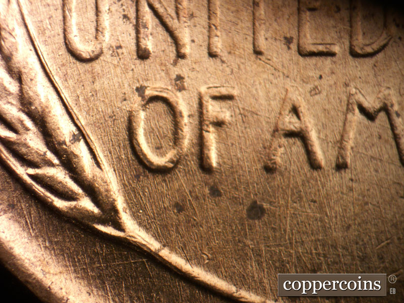 Die-stage B marker on 1953D•1MM•060 (1953 Repunched Mint Mark).