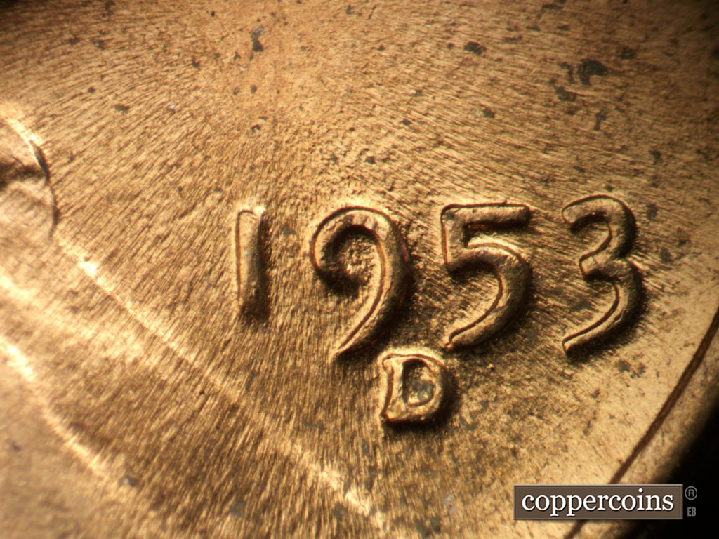 Die-stage C marker on 1953D•1MM•062 showing Date for reference.