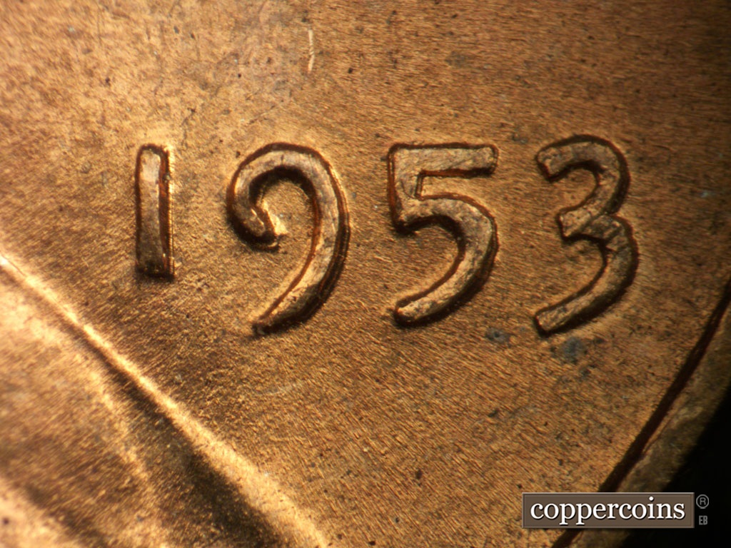 Die-stage A marker on 1953P•1DO•003 showing Date for reference.