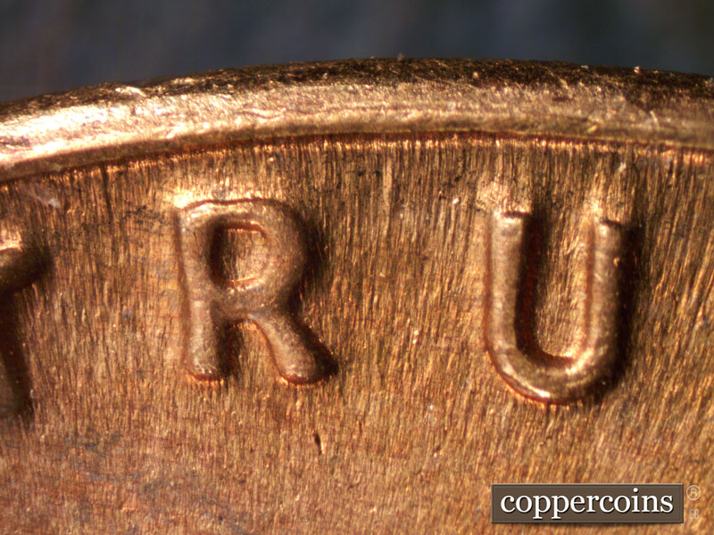 Die-stage C marker on 1953S•1MM•004 (1953 Repunched Mint Mark).