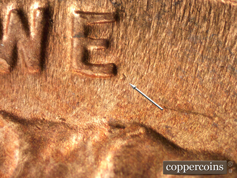 Die-stage C marker on 1953S•1MM•004 (1953 Repunched Mint Mark).