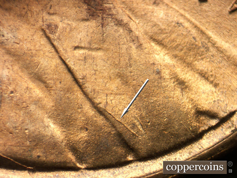 Die-stage C marker on 1953S•1MM•008 (1953 Repunched Mint Mark).
