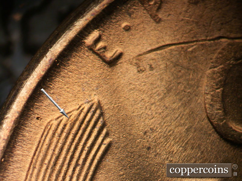 Die-stage C marker on 1953S•1MM•017 (1953 Repunched Mint Mark).