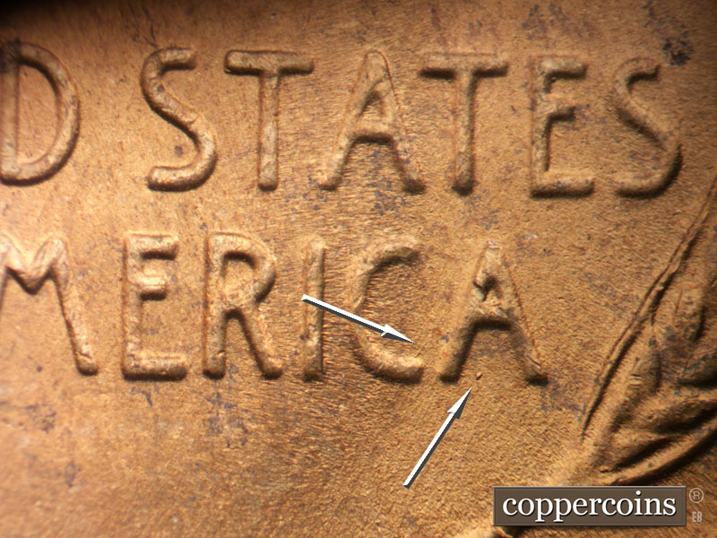 Die-stage C marker on 1953S•1MM•017 (1953 Repunched Mint Mark).