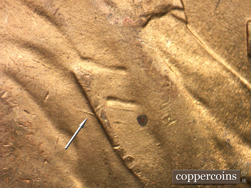 Die-stage C marker on 1953S•1MM•020 (1953 Repunched Mint Mark).