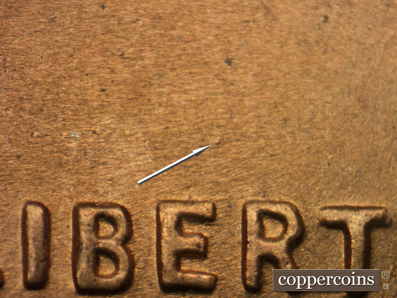 Die-stage C marker on 1953S•1MM•020 (1953 Repunched Mint Mark).