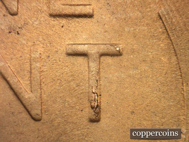Die-stage C marker on 1953S•1MM•020 (1953 Repunched Mint Mark).