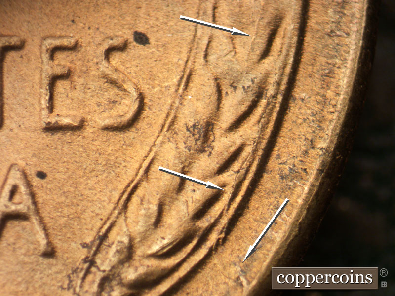 Die-stage C marker on 1953S•1MM•020 (1953 Repunched Mint Mark).