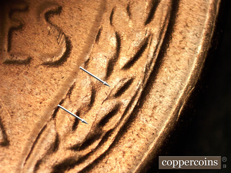 Die-stage C marker on 1953S•1MM•023 (1953 Repunched Mint Mark).