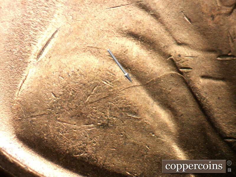 Die-stage C marker on 1953S•1MM•024 (1953 Repunched Mint Mark).