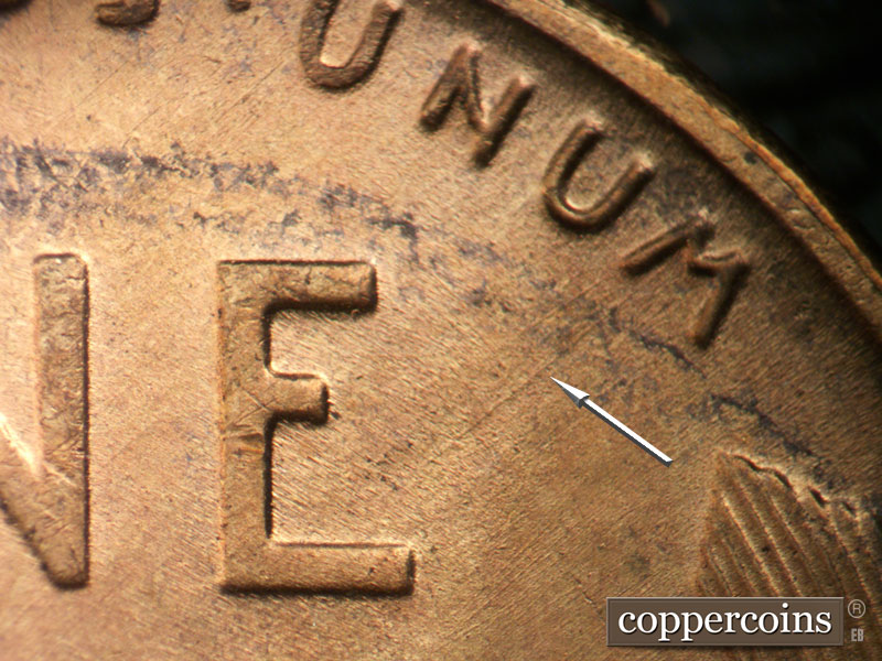 Die-stage C marker on 1953S•1MM•024 (1953 Repunched Mint Mark).