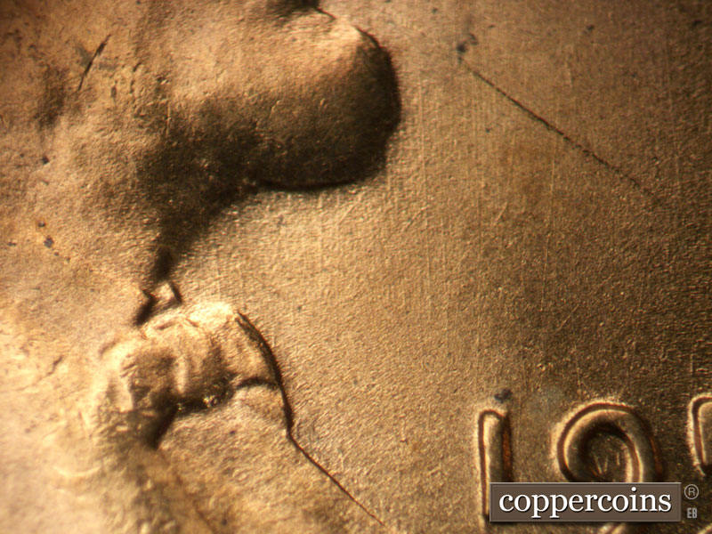 Die-stage B marker on 1953S•1MM•026 (1953 Repunched Mint Mark).