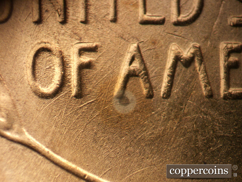 Die-stage B marker on 1953S•1MM•026 (1953 Repunched Mint Mark).