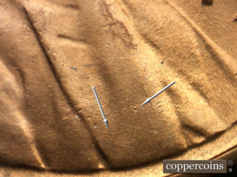Die-stage C marker on 1953S•1MM•028 (1953 Repunched Mint Mark).