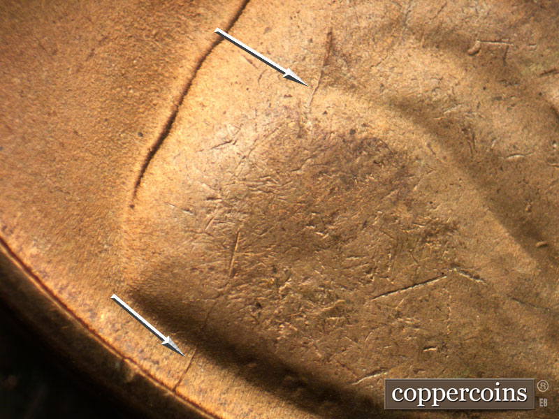 Die-stage C marker on 1953S•1MM•028 (1953 Repunched Mint Mark).
