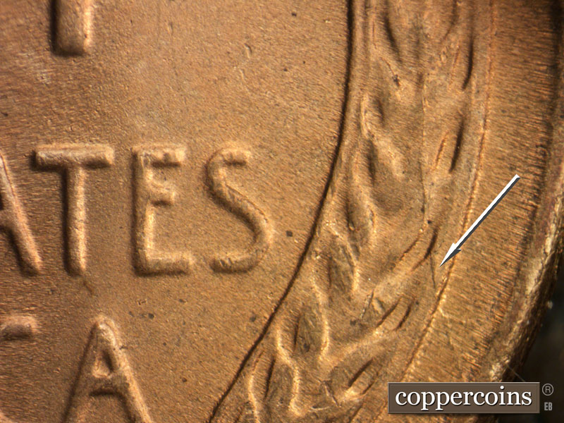 Die-stage C marker on 1953S•1MM•028 (1953 Repunched Mint Mark).