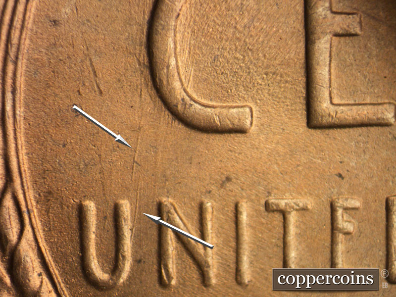 Die-stage C marker on 1953S•1MM•028 (1953 Repunched Mint Mark).