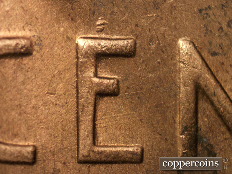 Die-stage A marker on 1953S•1MM•033 (1953 Repunched Mint Mark).