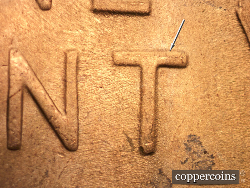 Die-stage C marker on 1953S•1MM•035 (1953 Repunched Mint Mark).