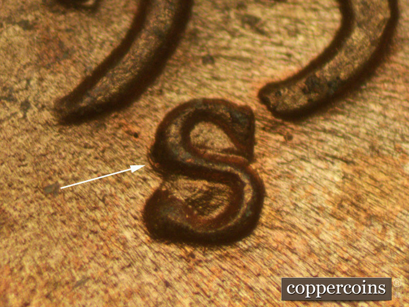 1953 Lincoln cent obverse, CopperCoins die 1953S•1MM•037.