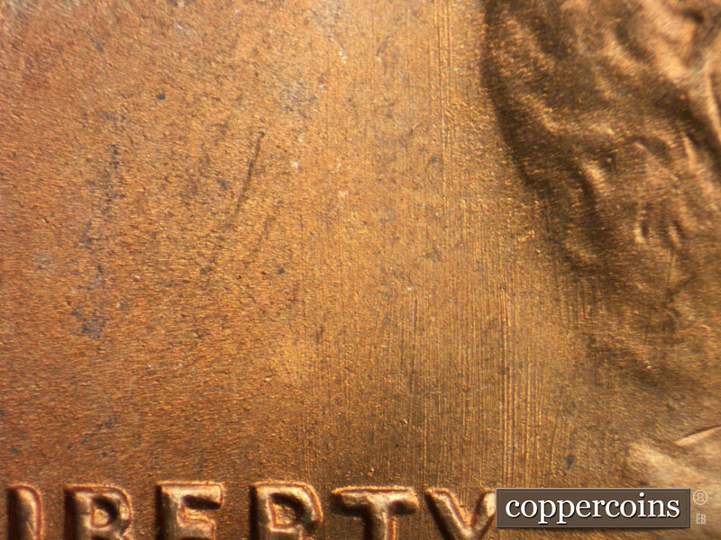 Die-stage B marker on 1953S•1MM•039 (1953 Repunched Mint Mark).