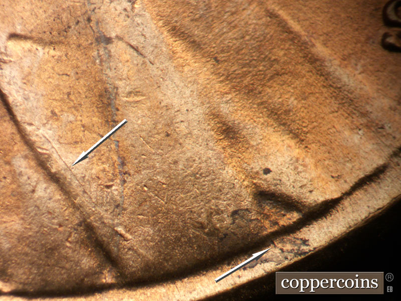 Die-stage C marker on 1953S•1MM•045 (1953 Repunched Mint Mark).