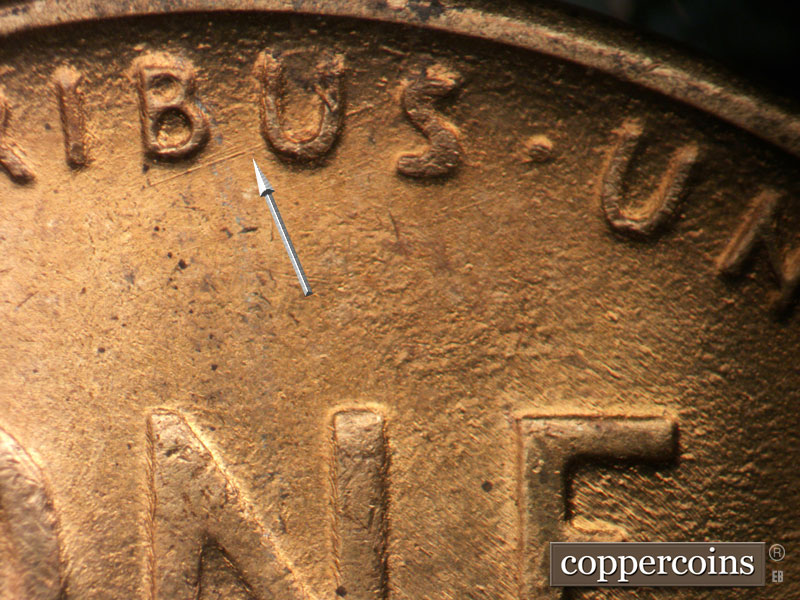 Die-stage C marker on 1953S•1MM•045 (1953 Repunched Mint Mark).