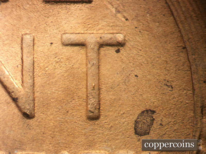 Die-stage C marker on 1953S•1MM•045 (1953 Repunched Mint Mark).