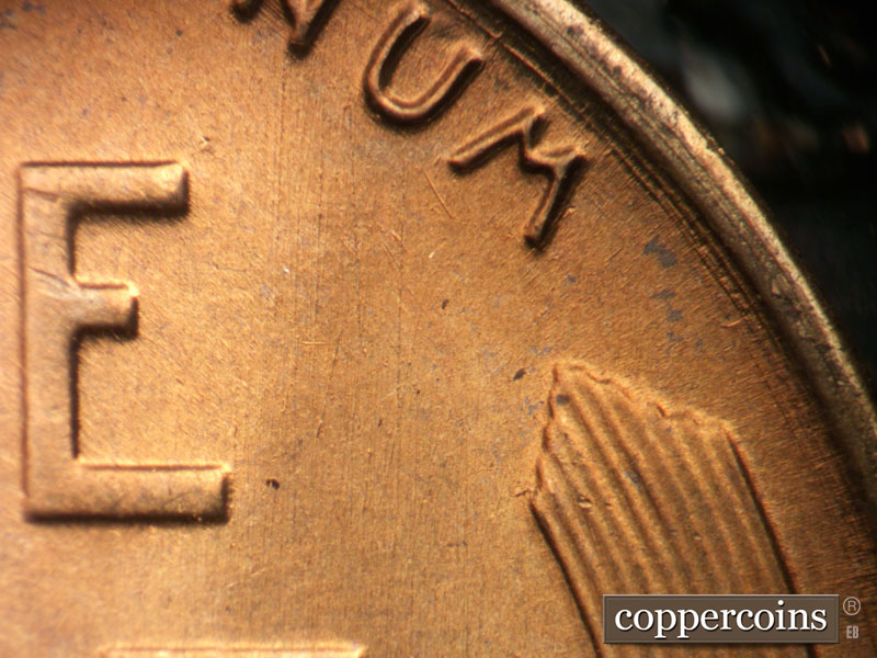 Die-stage B marker on 1953S•1MM•046 (1953 Repunched Mint Mark).