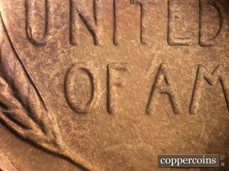 Die-stage B marker on 1953S•1MM•047 (1953 Repunched Mint Mark).