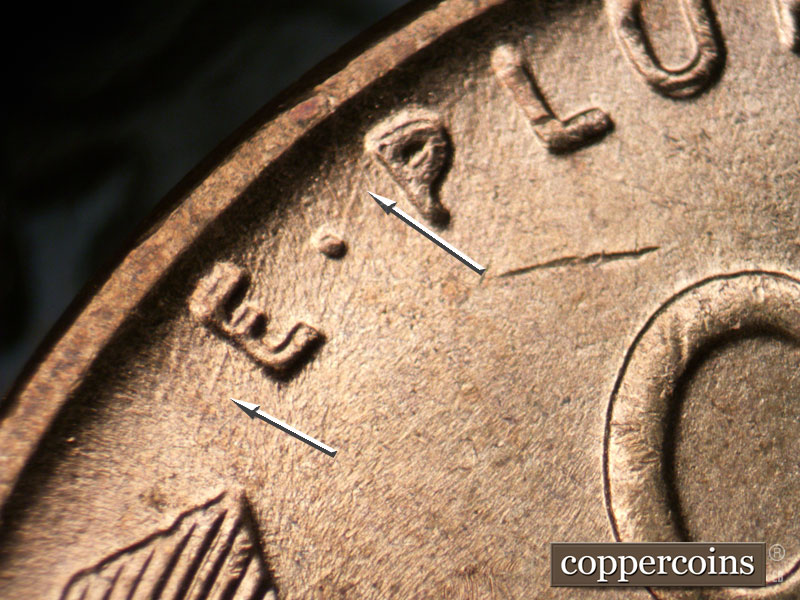 1954 Lincoln cent obverse, CopperCoins die 1954D•1DR•001.