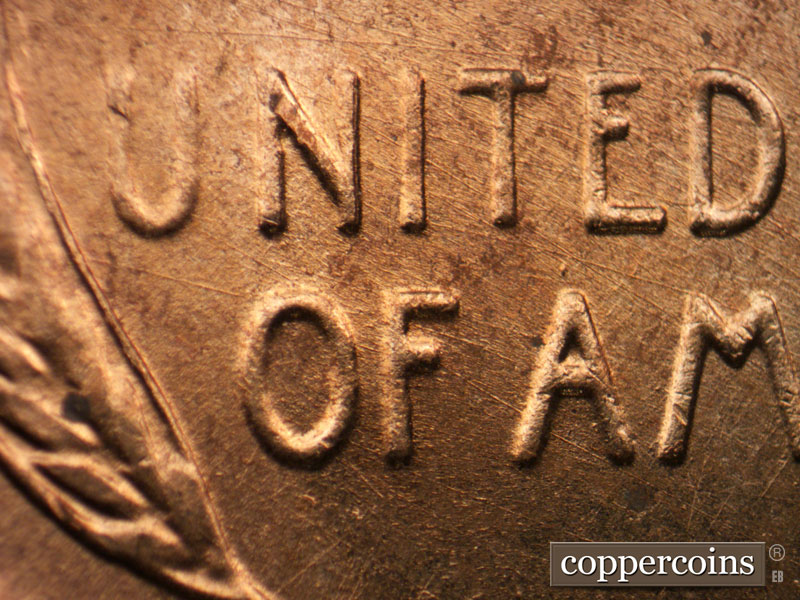 Die-stage B marker on 1954D•1MM•004 (1954 Repunched Mint Mark).
