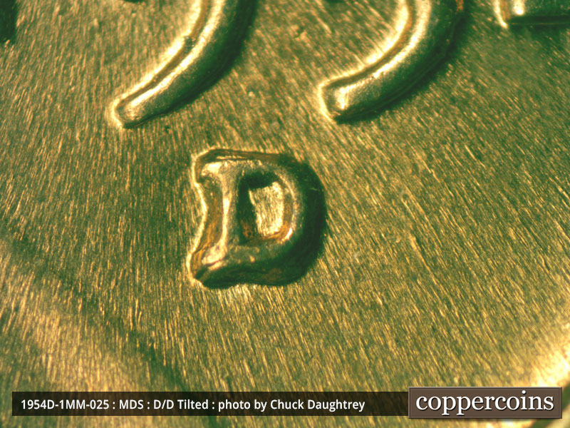 1954 Lincoln cent obverse, CopperCoins die 1954D•1MM•025.