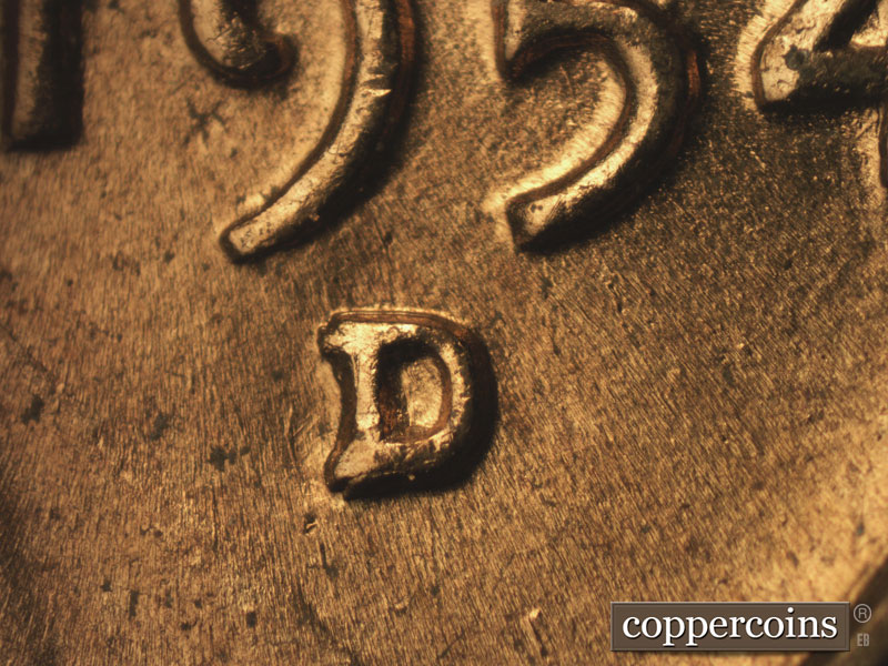 1954 Lincoln cent obverse, CopperCoins die 1954D•1MM•029.