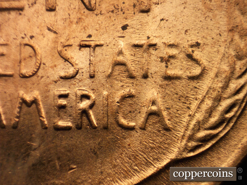 Die-stage C marker on 1954D•1MM•034 (1954 Repunched Mint Mark).